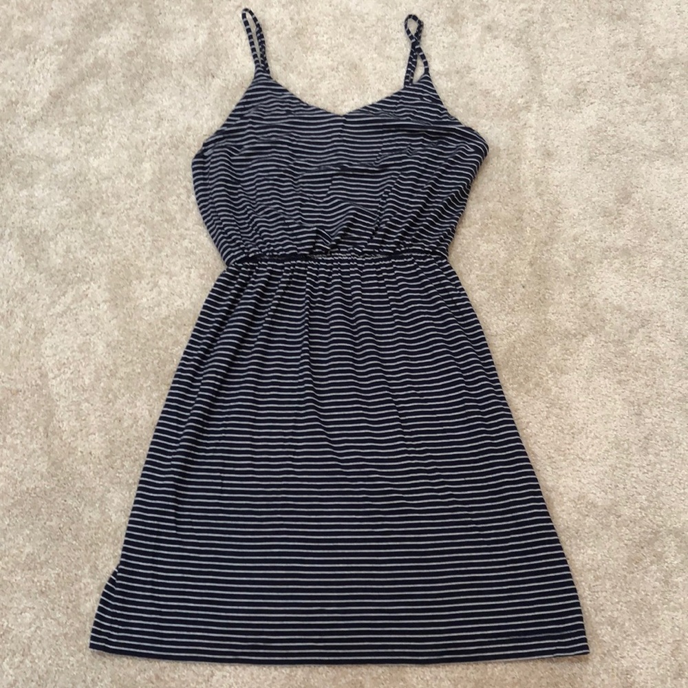 Navy striped Gap short maxi dress